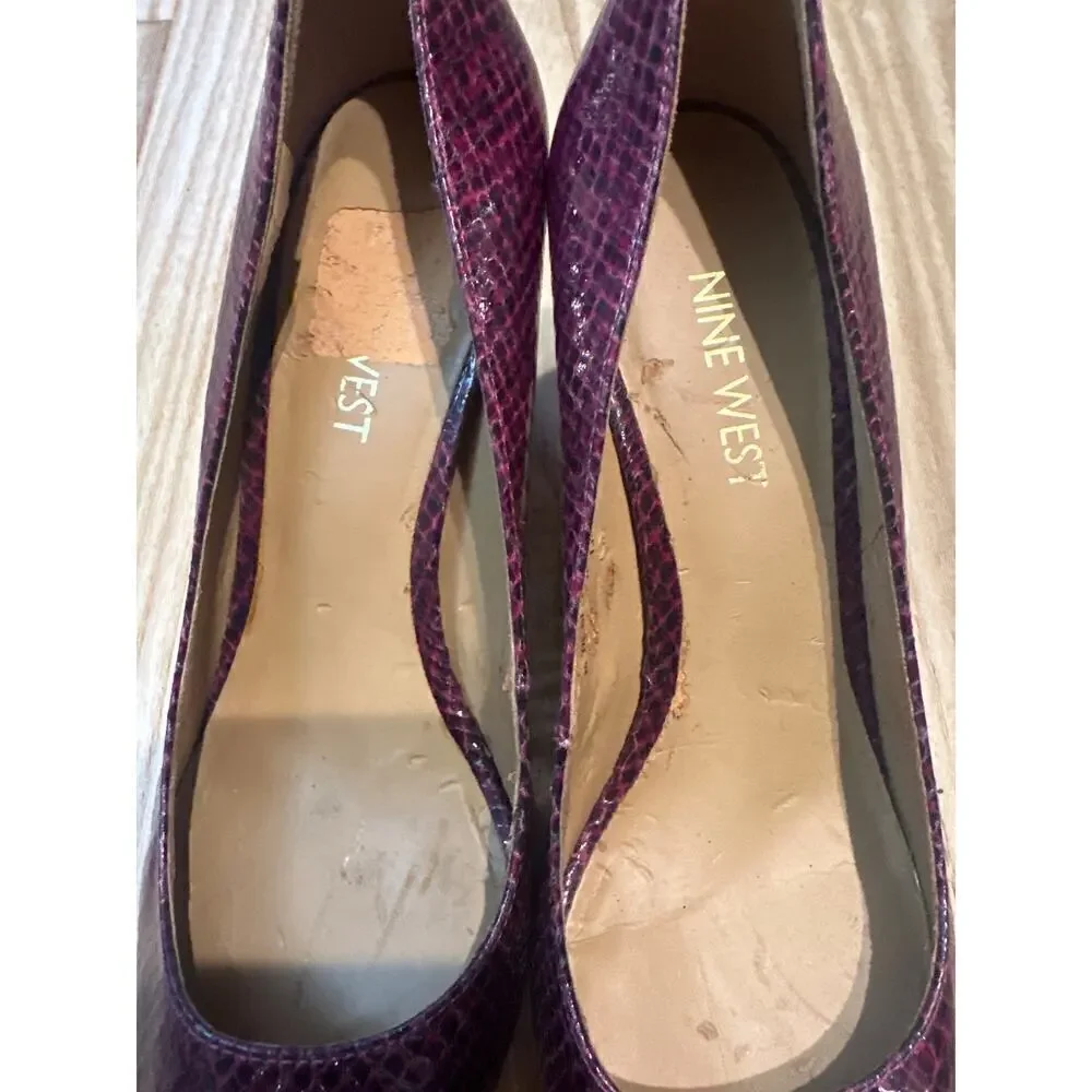 Nine West Heels, Women’s size 6,, burgundy - Picture 6 of 8